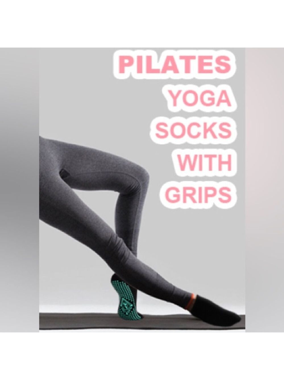 NWT Black Pilate/ Yoga Socks with Grips